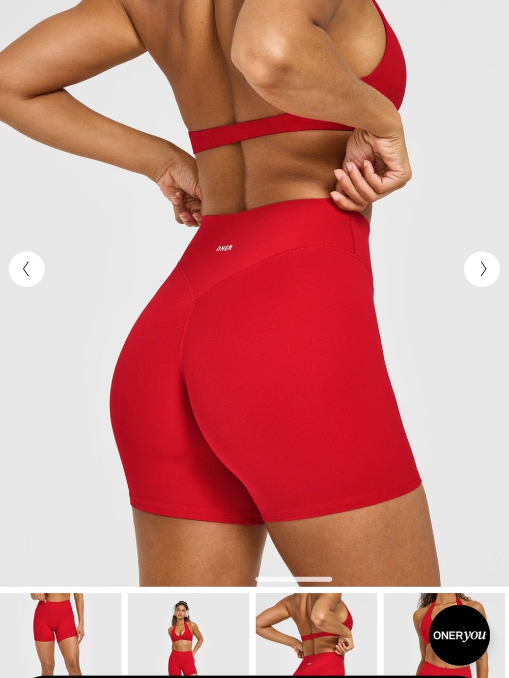 Oner Active | SoftMotion ™ High Waisted Shorts 6" with White Logo